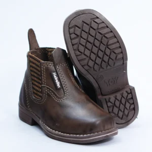 Botina infantil country Latego Chocolate Calçados Meirelles