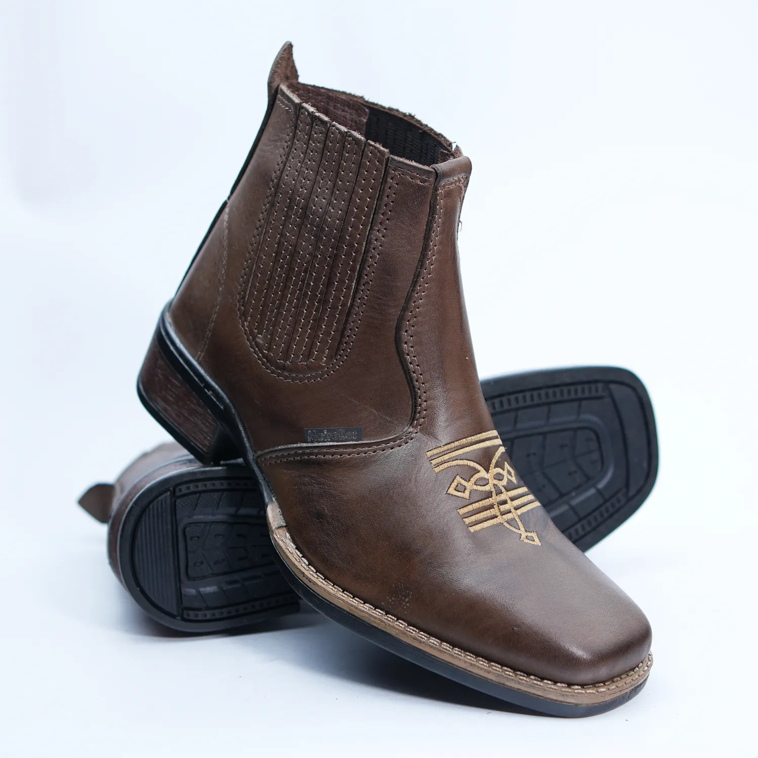 Bota Latego Texana Chocolate Bico Quadrado Country Meirelles