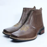 Bota Texana Country Bico Quadrado Latego Chocolate Calçados Meirelles